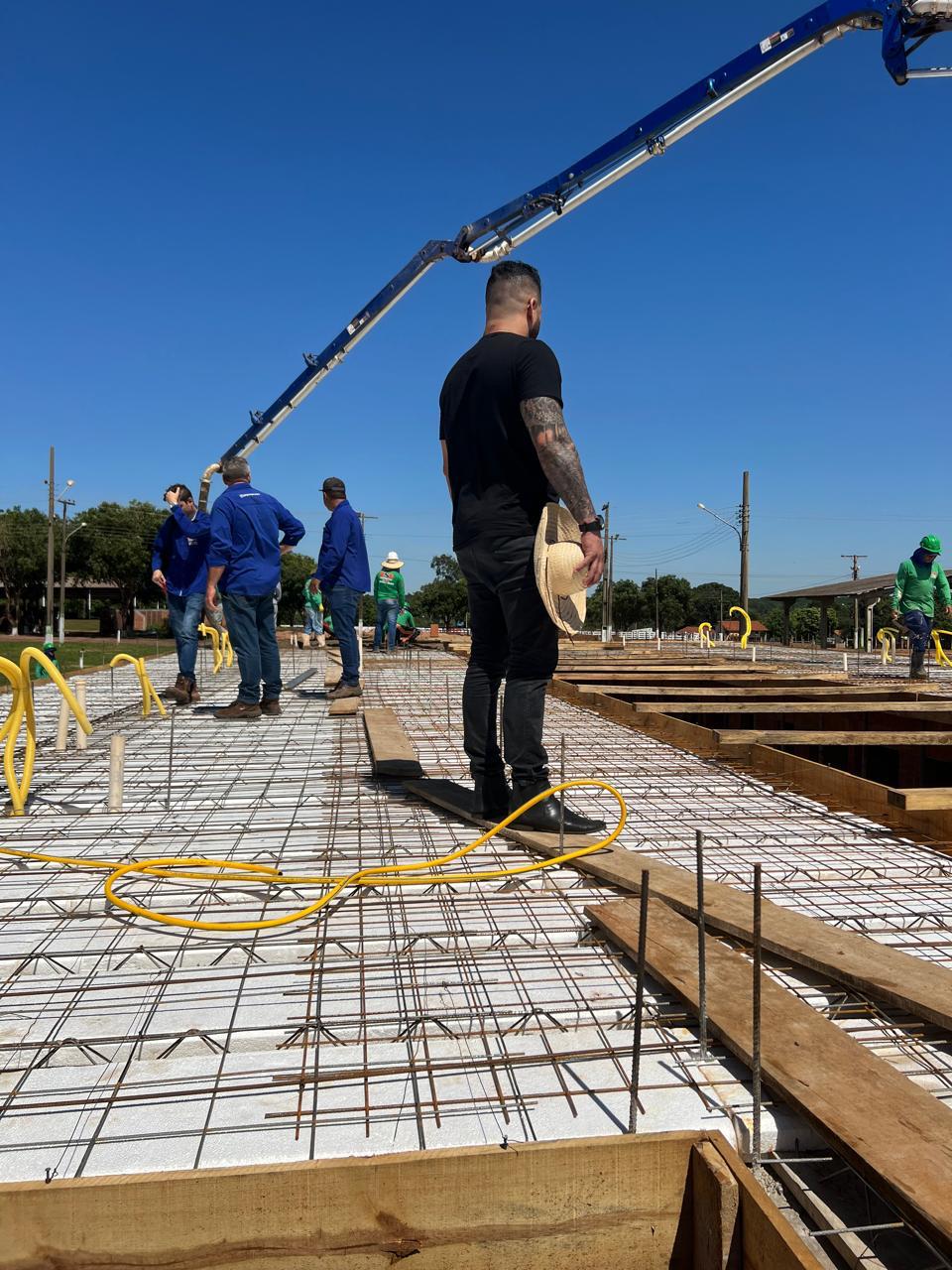 José Alves no canteiro de obra